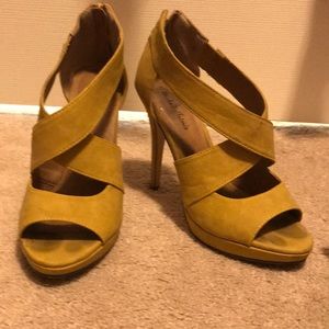 Mustard yellow heels